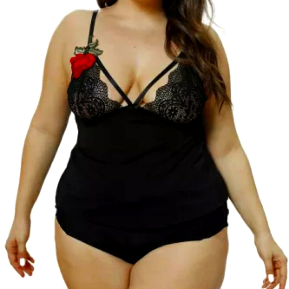 Queen Beautiful Cami & Baby Doll Short Set
